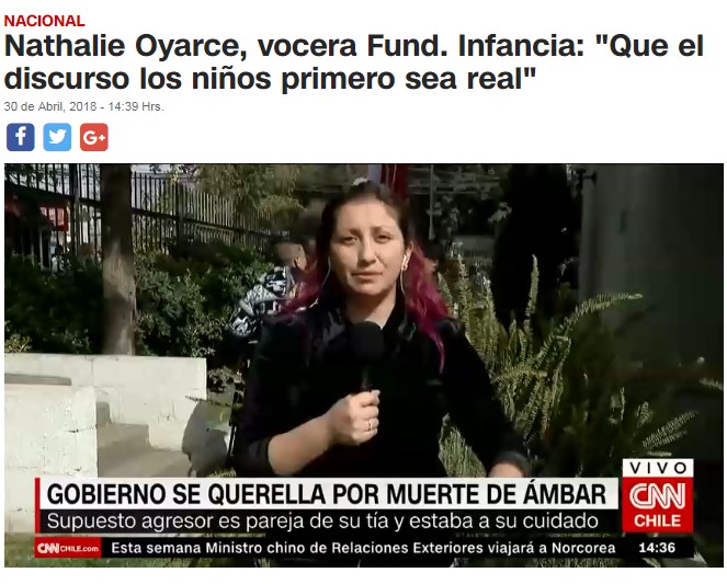 CNN - Nathalie Oyarce, vocera Fund. Infancia: "Que el discurso los niños primero sea real"